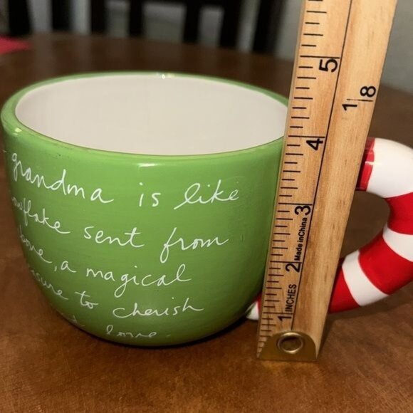 Sandra Magsamen Grandma Sent From Above Green Ceramic Mug - Picture 6 of 7